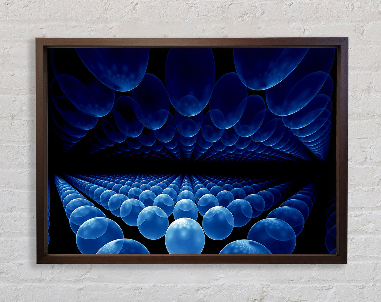 Alien Life Pods Blue Framed Wall Art