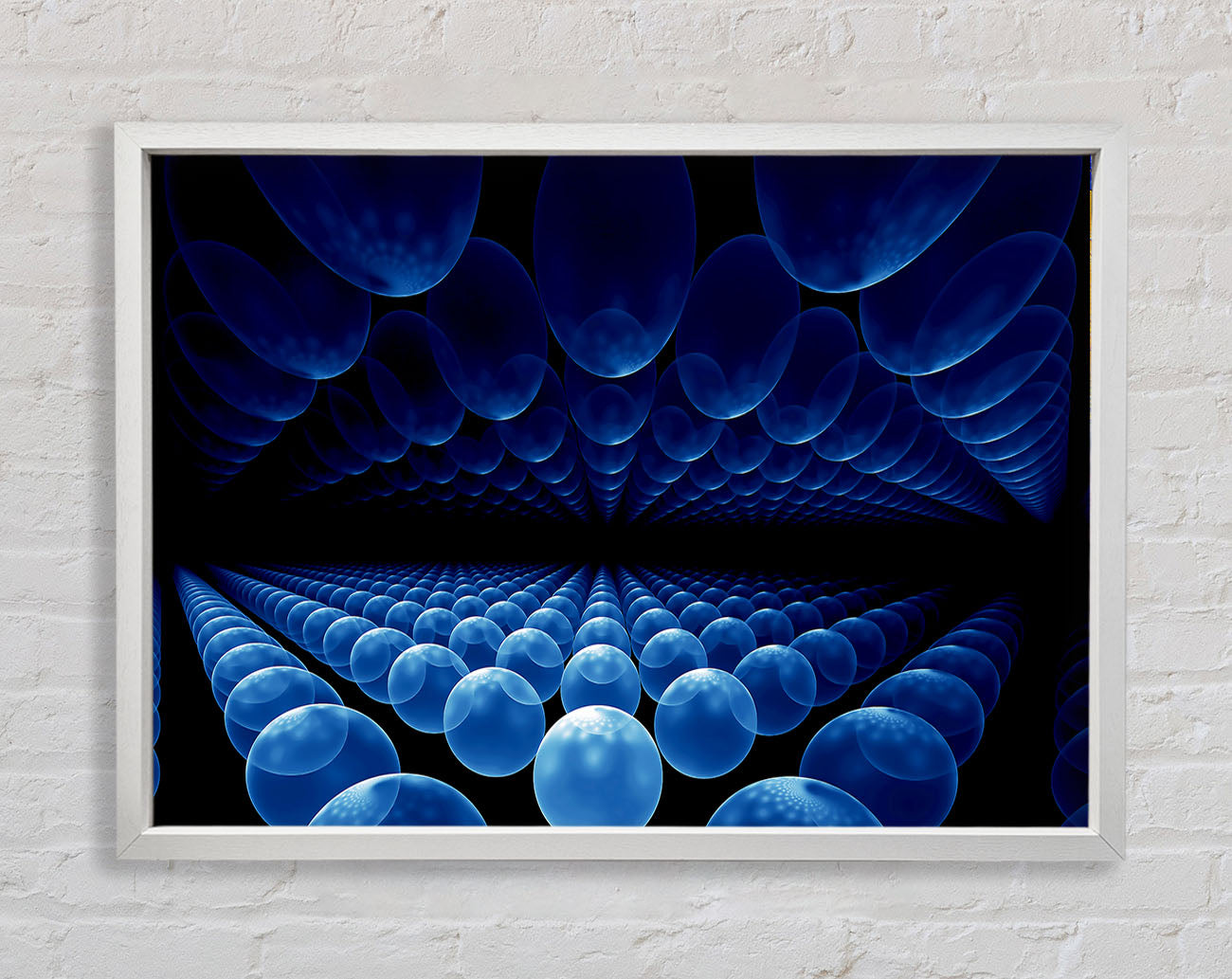Alien Life Pods Blue Framed Wall Art