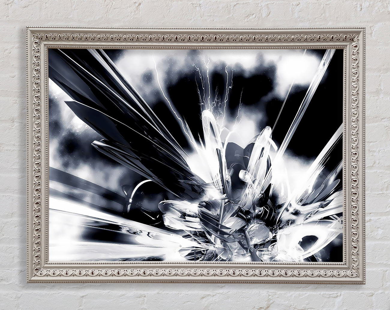 Black n White Explosive Framed Wall Art