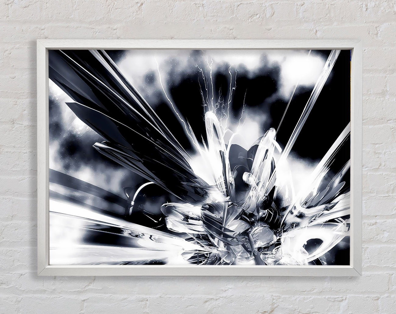 Black n White Explosive Framed Wall Art