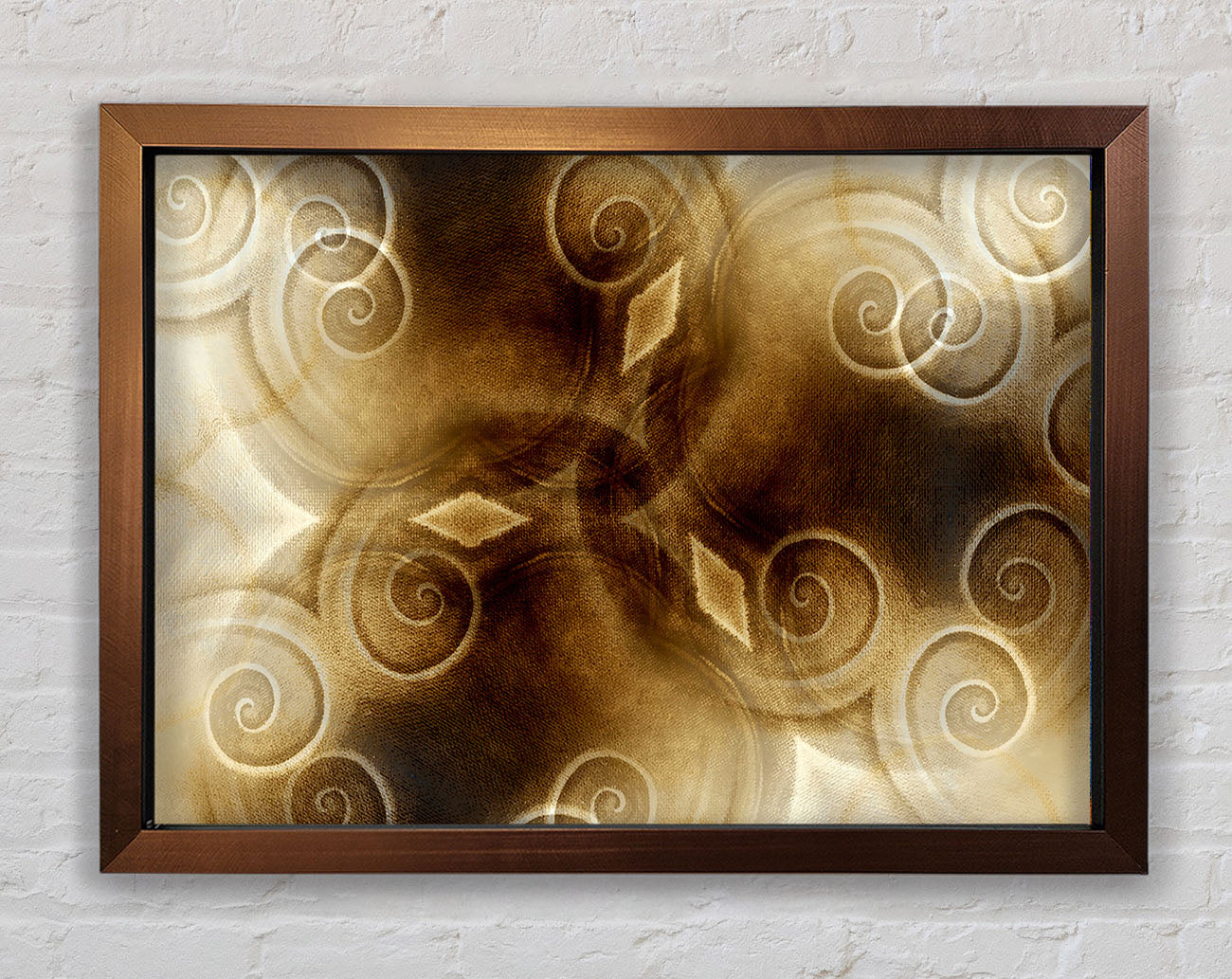 Caramel Swirls Framed Wall Art