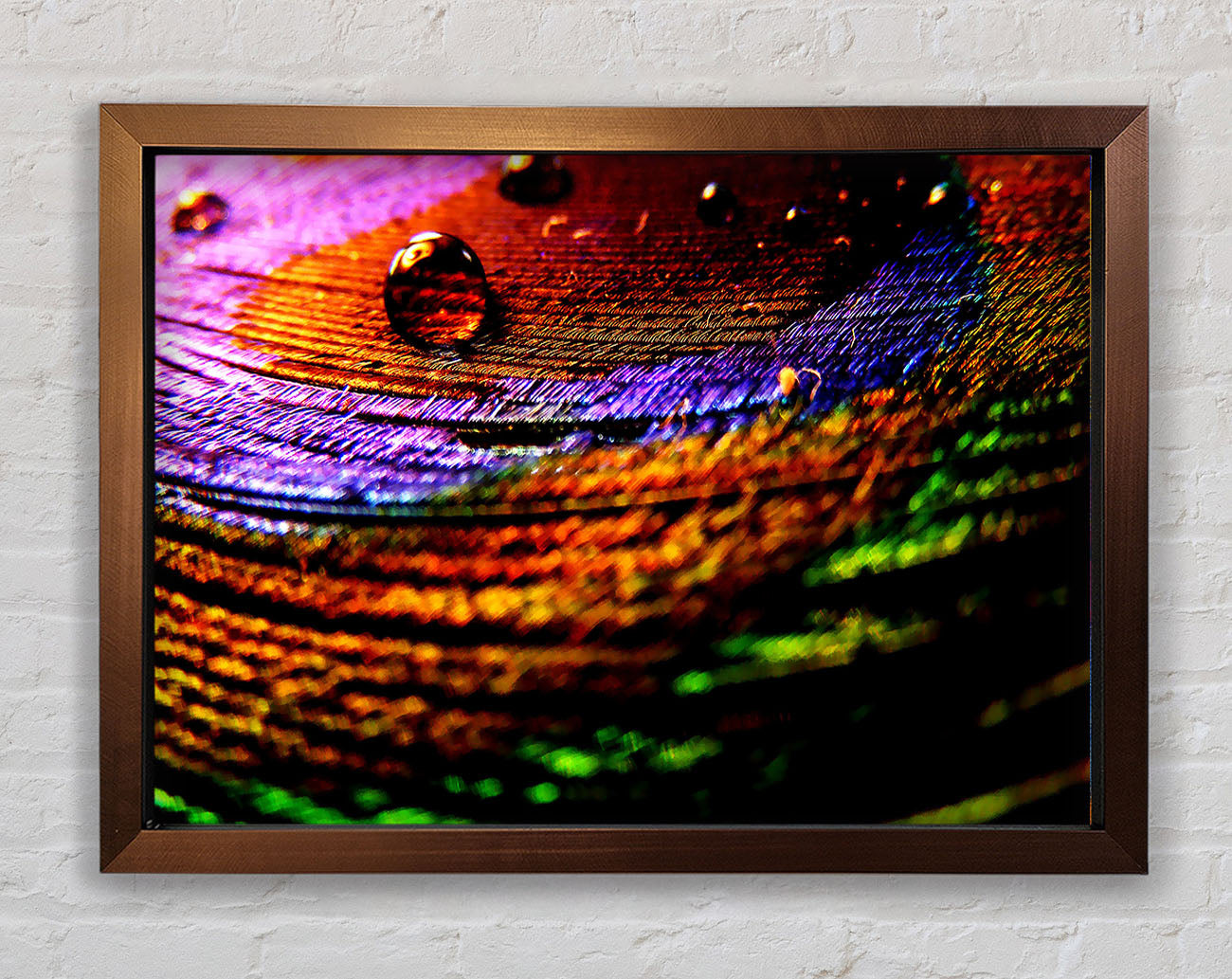 Colourful Bubble Ripples Framed Wall Art