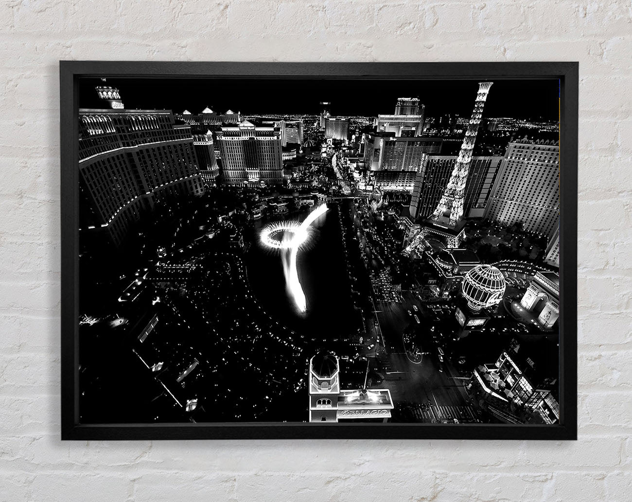Black And White Vegas Framed Wall Art