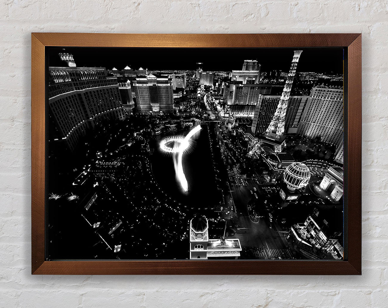 Black And White Vegas Framed Wall Art