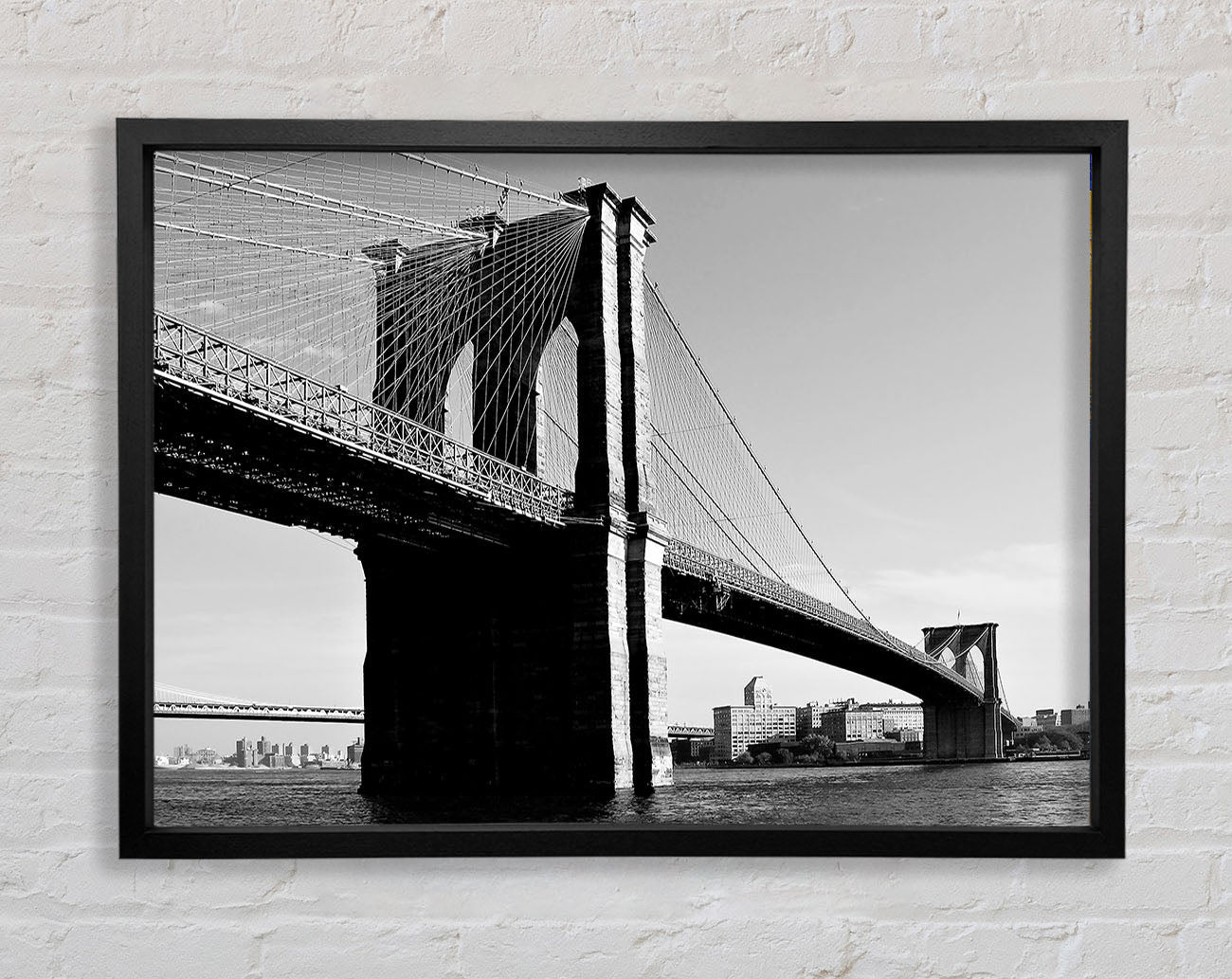 Brooklyn Bridge B n W Framed Wall Art