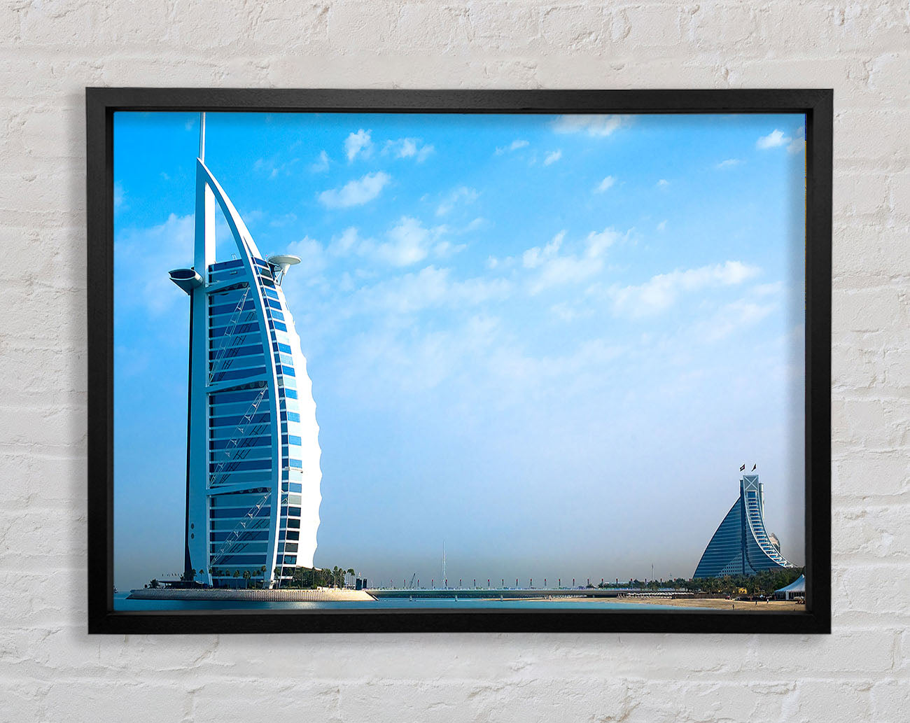 Burj Al Arab Dubai In The Morning Sky Framed Wall Art