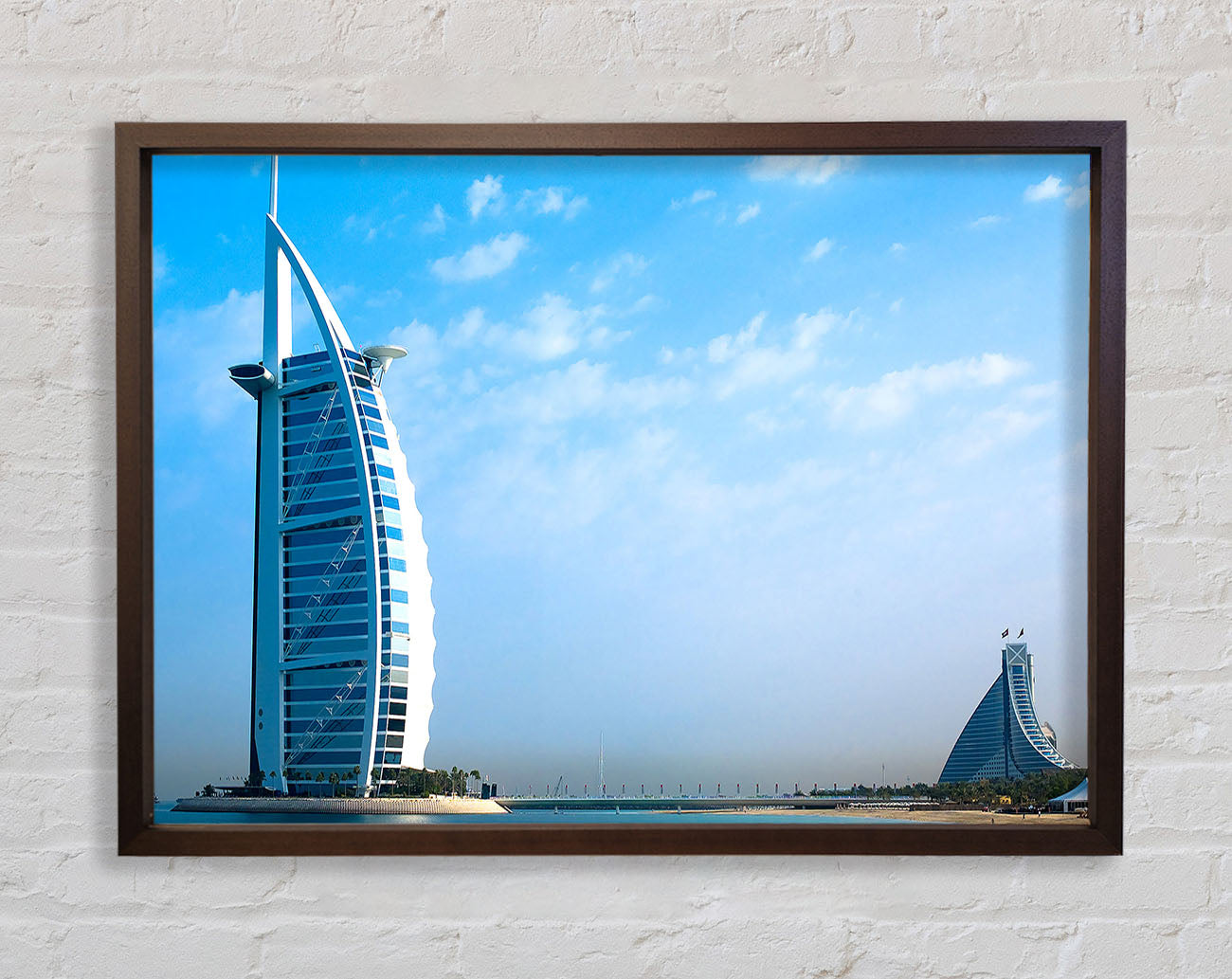 Burj Al Arab Dubai In The Morning Sky Framed Wall Art
