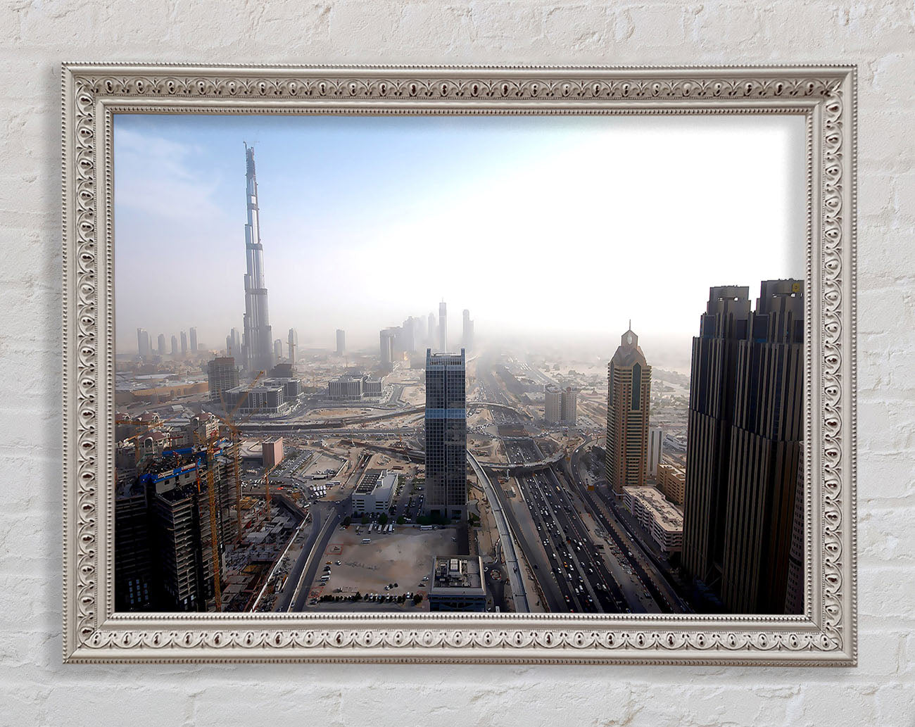 Burj Dubai Being Built Framed Wall Art