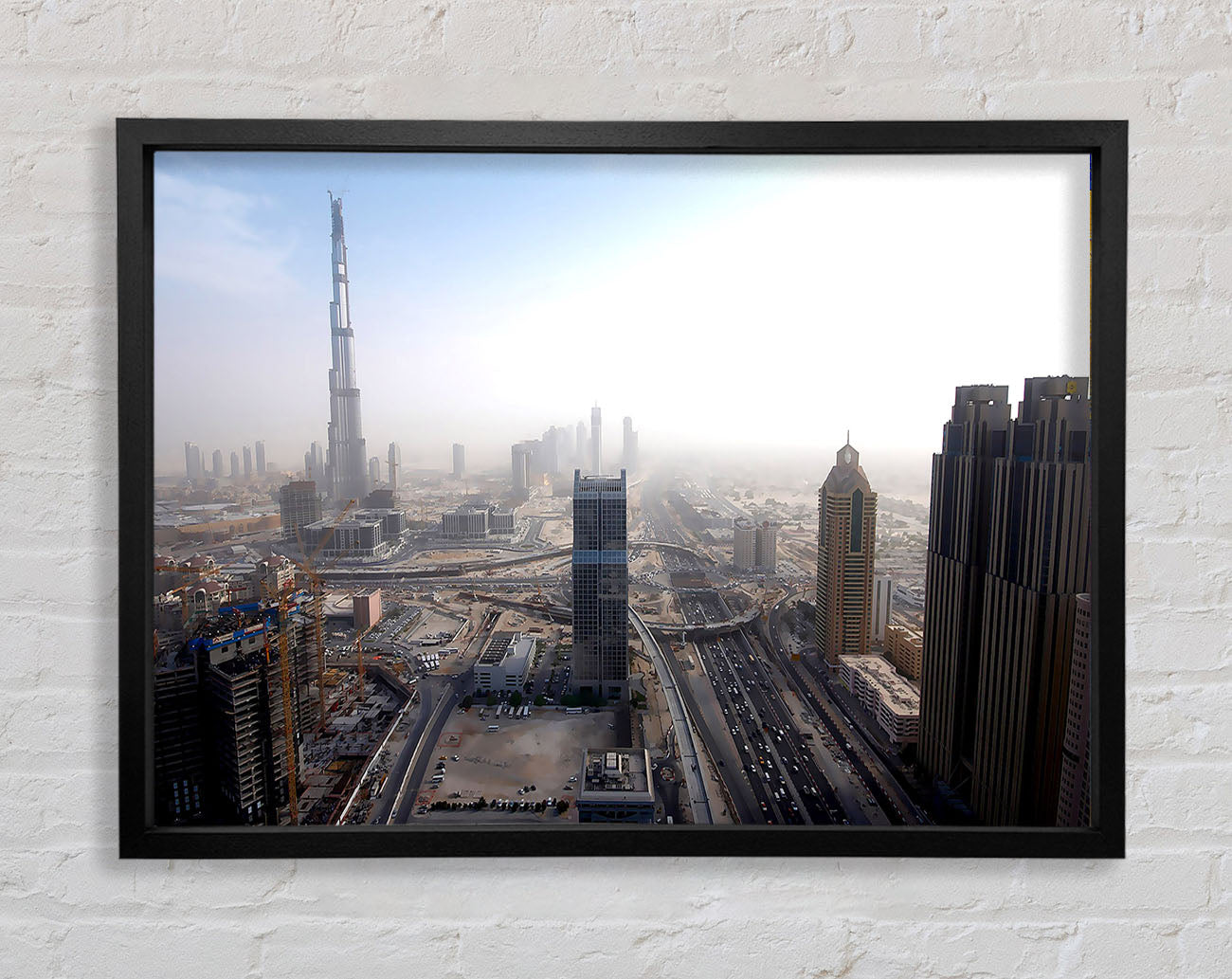Burj Dubai Being Built Framed Wall Art