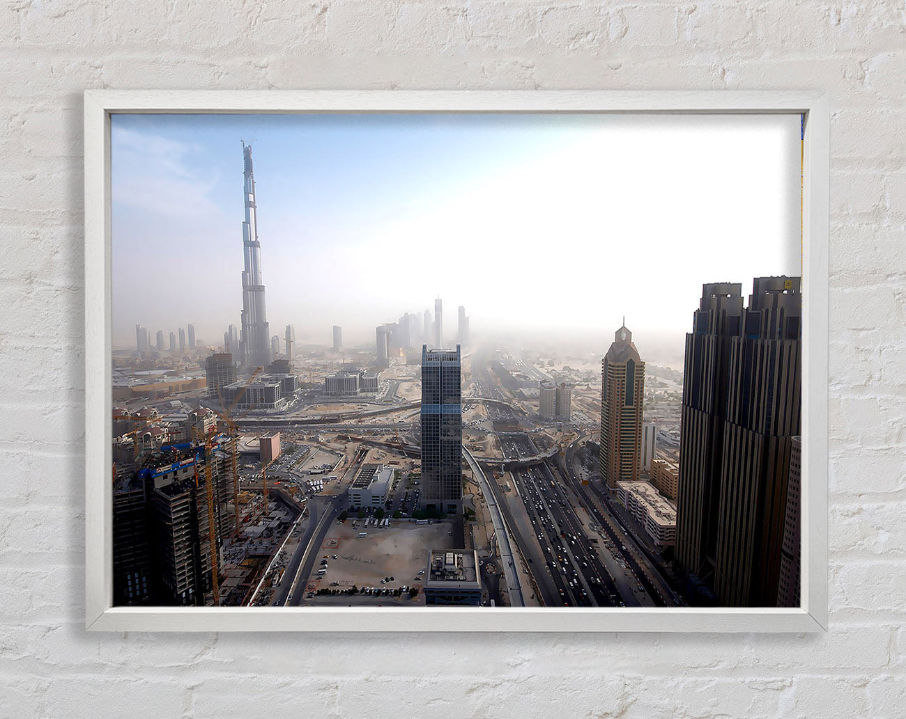 Burj Dubai Being Built Framed Wall Art