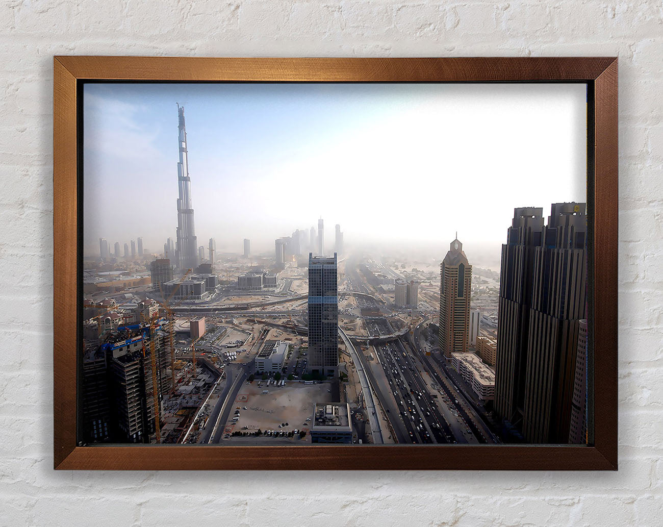 Burj Dubai Being Built Framed Wall Art
