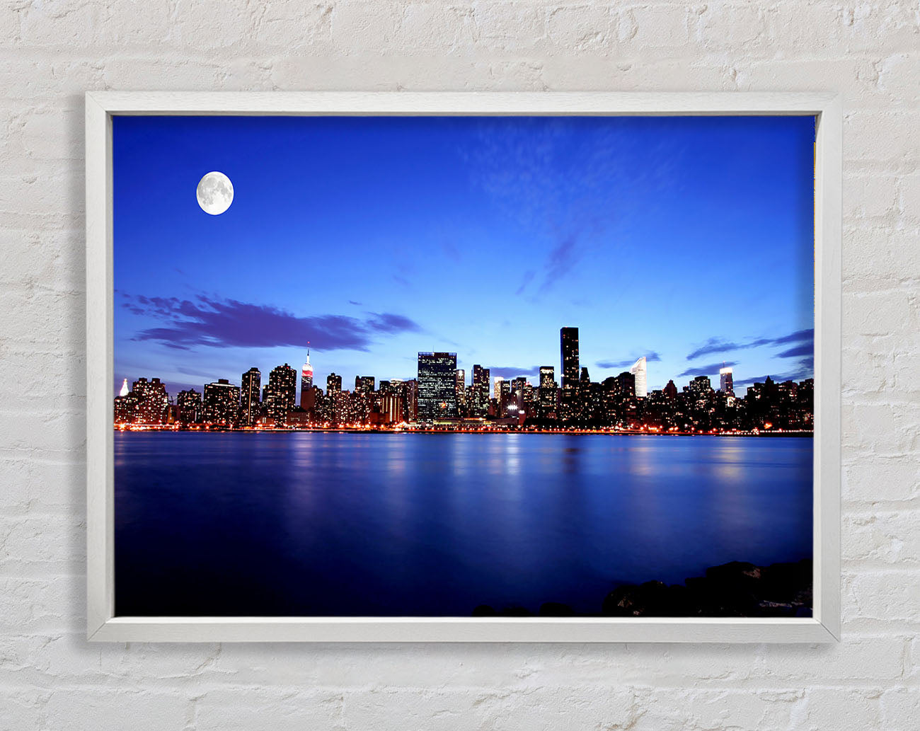 City By Moonlight Framed Wall Art
