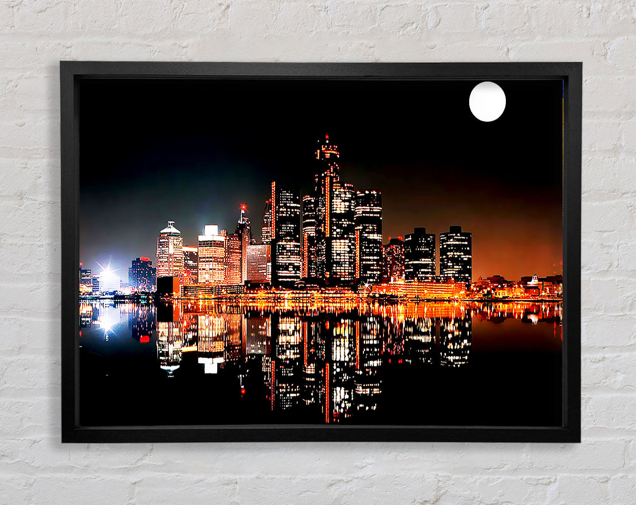 City Moonlit Reflections Framed Wall Art