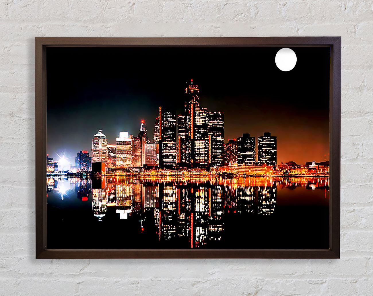 City Moonlit Reflections Framed Wall Art