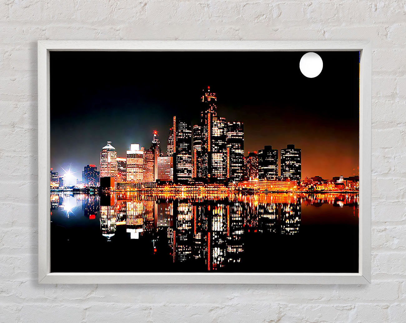 City Moonlit Reflections Framed Wall Art
