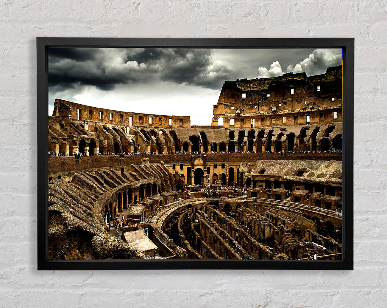 Cloudy Colosseum Framed Wall Art