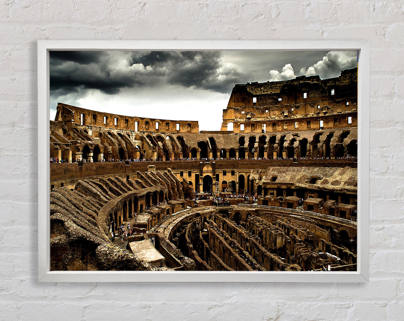 Cloudy Colosseum Framed Wall Art