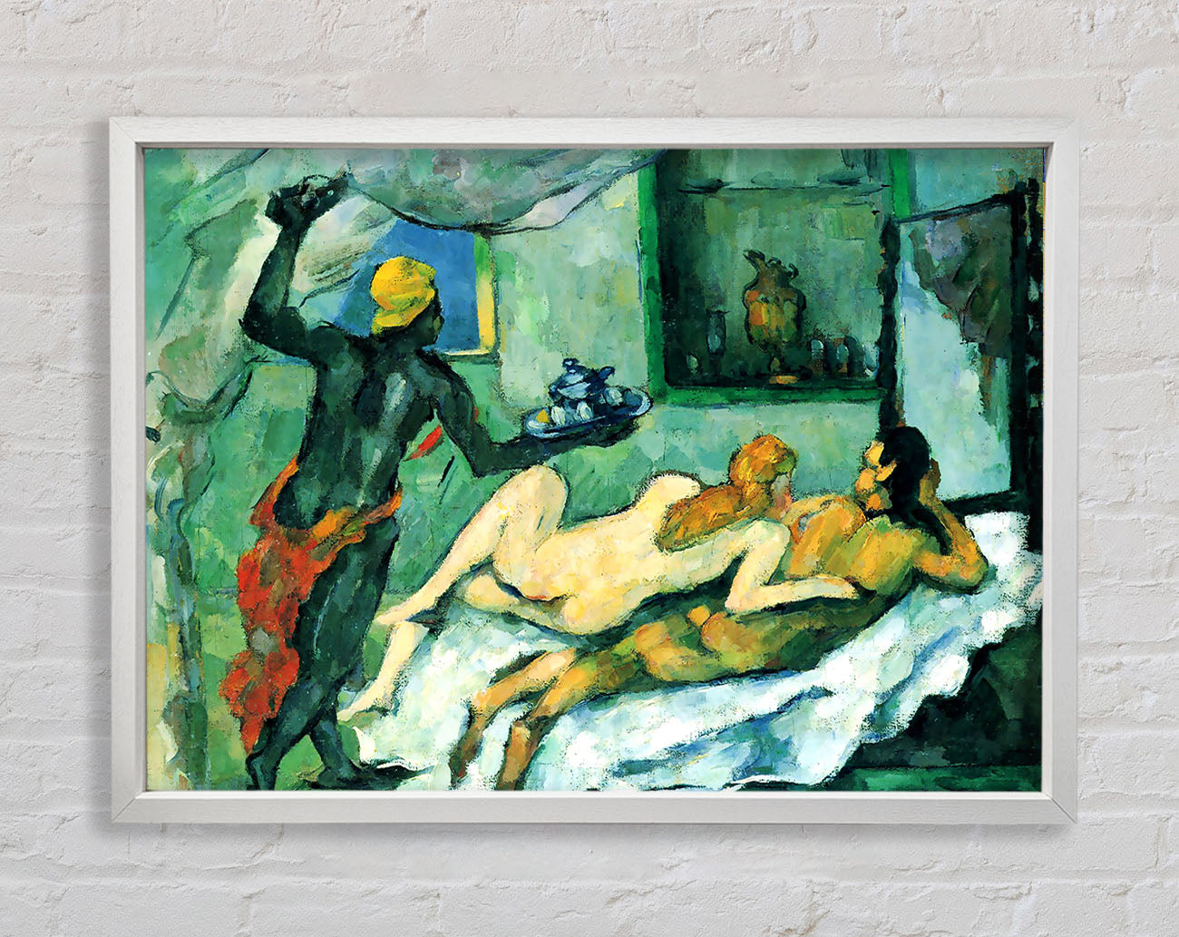 Cezanne After Lunch In Naples Framed Wall Art