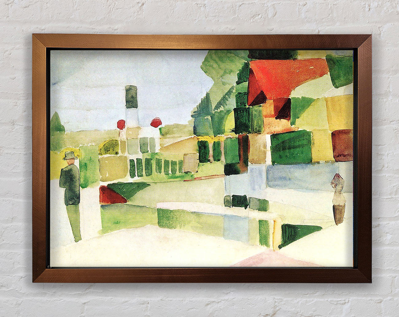 August Macke At The Ships Framed Wall Art
