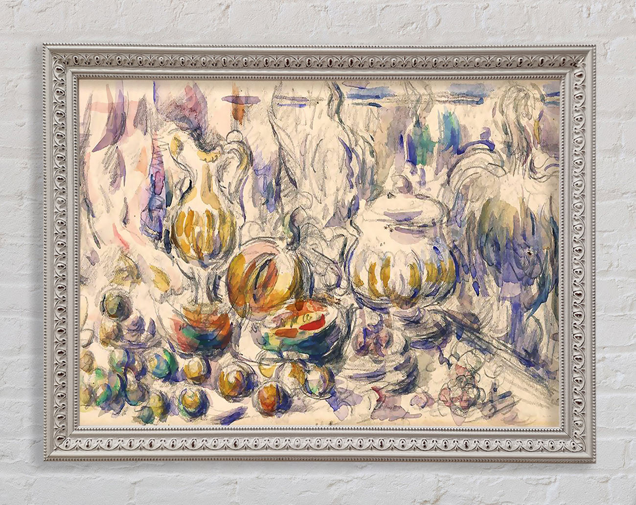 Cezanne Pot And Soup Tureen Framed Wall Art
