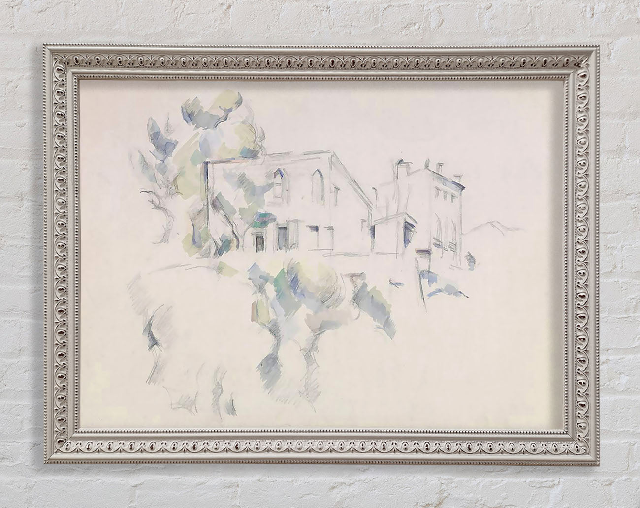 Cezanne View Of The Chateau Noir Framed Wall Art