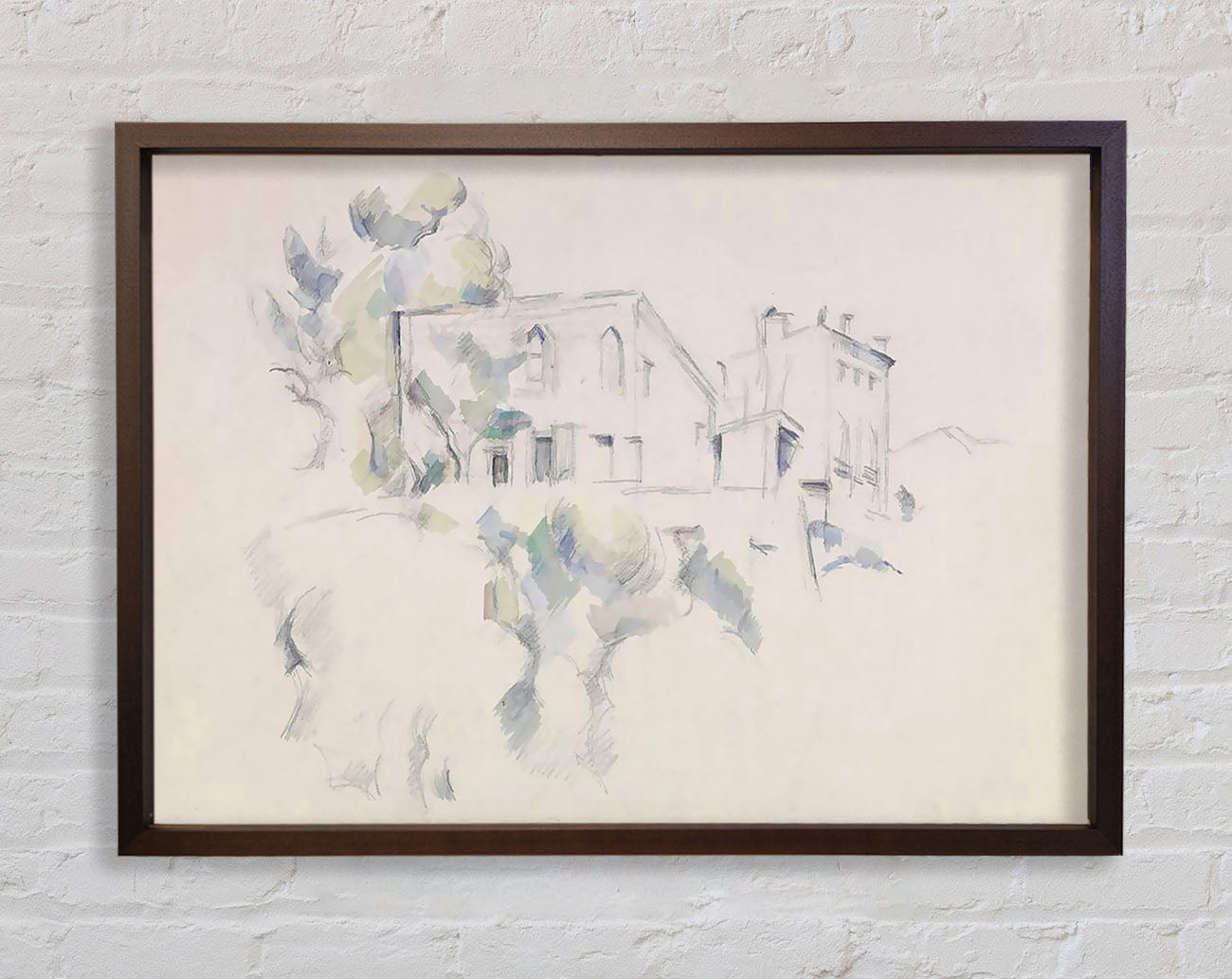 Cezanne View Of The Chateau Noir Framed Wall Art
