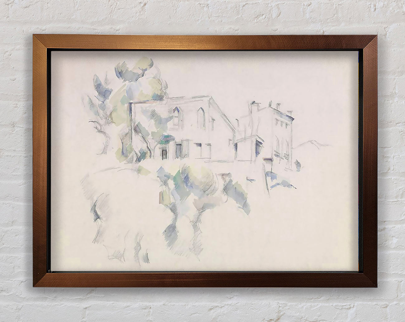 Cezanne View Of The Chateau Noir Framed Wall Art