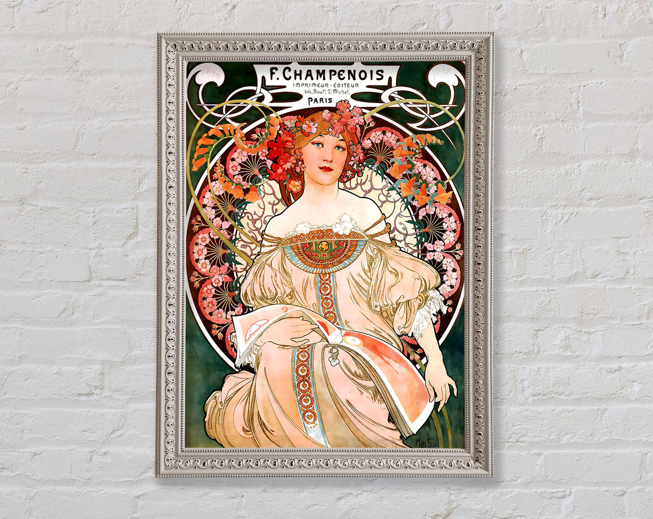 Alphonse Mucha Champenois Framed Wall Art