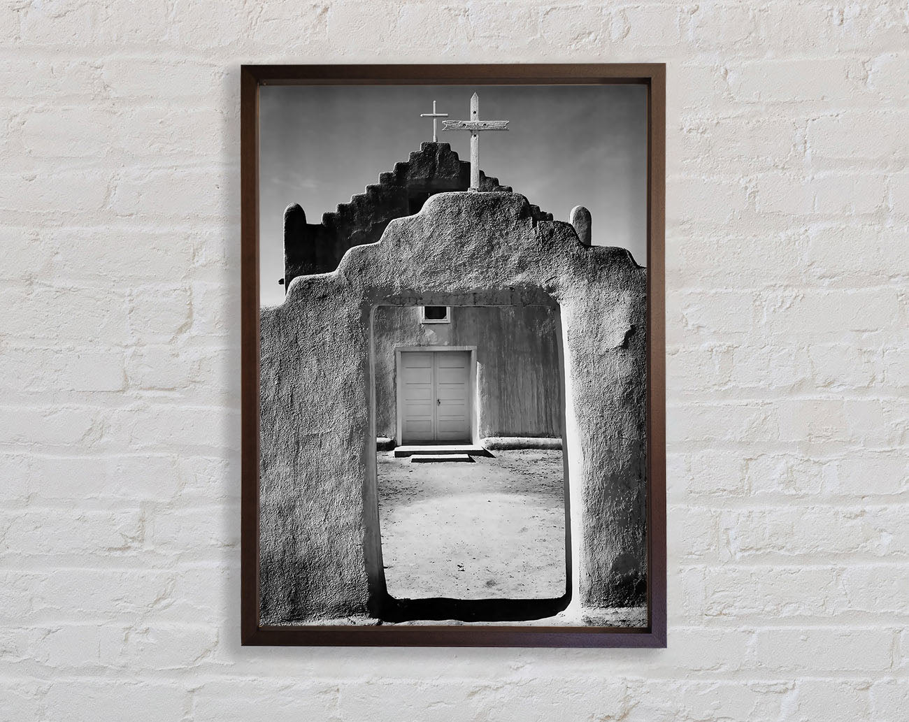 Ansel Adams Church Intaos Pueblo New Mexico Framed Wall Art