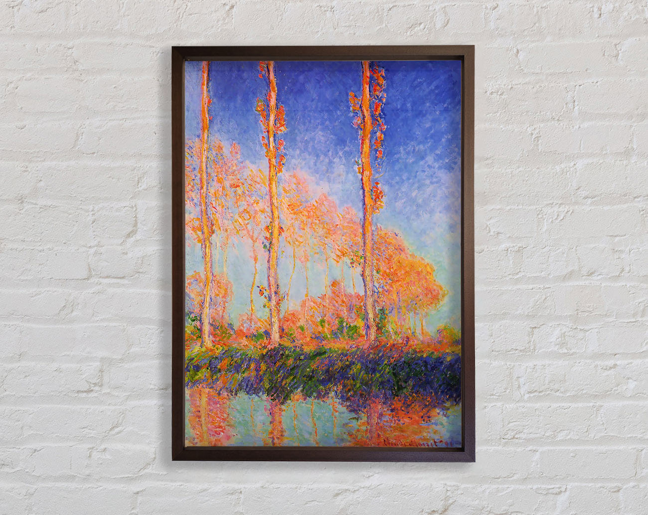 Claude Monet Poplars At Philadelphia Framed Wall Art