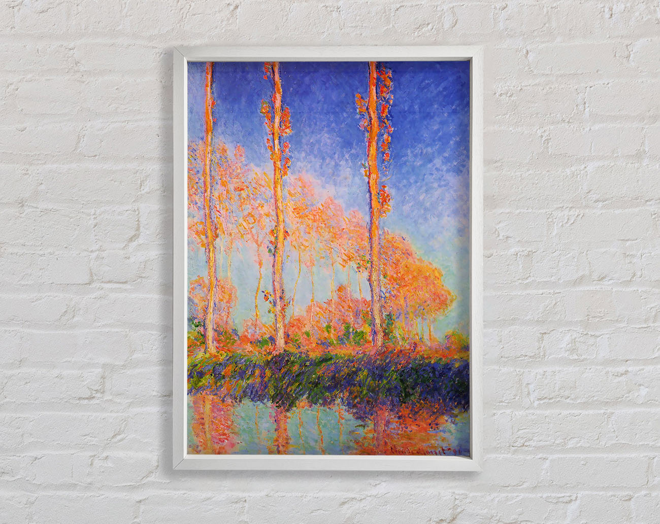 Claude Monet Poplars At Philadelphia Framed Wall Art