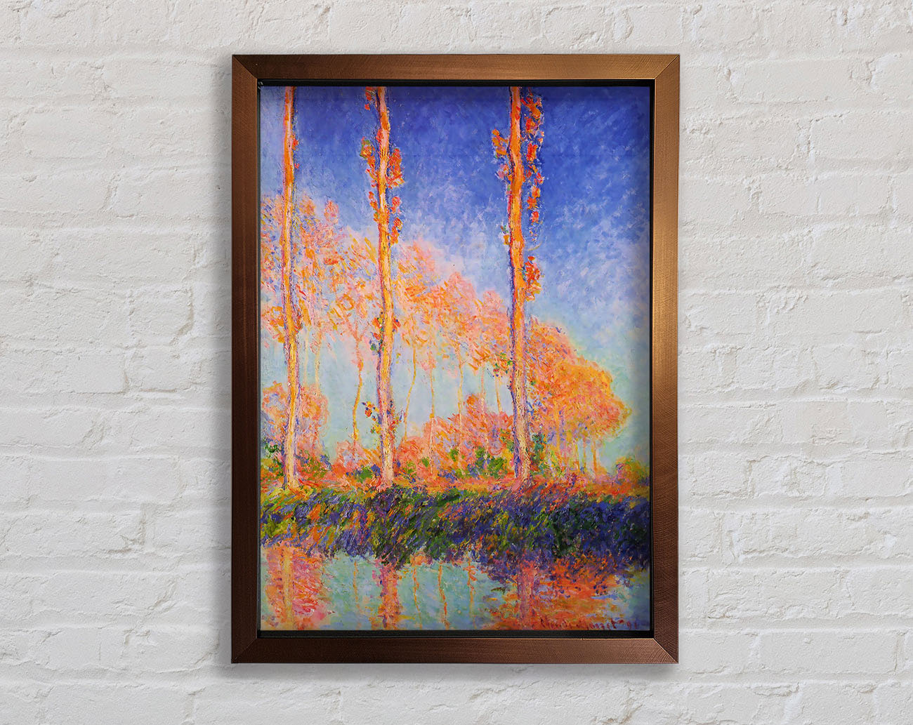 Claude Monet Poplars At Philadelphia Framed Wall Art