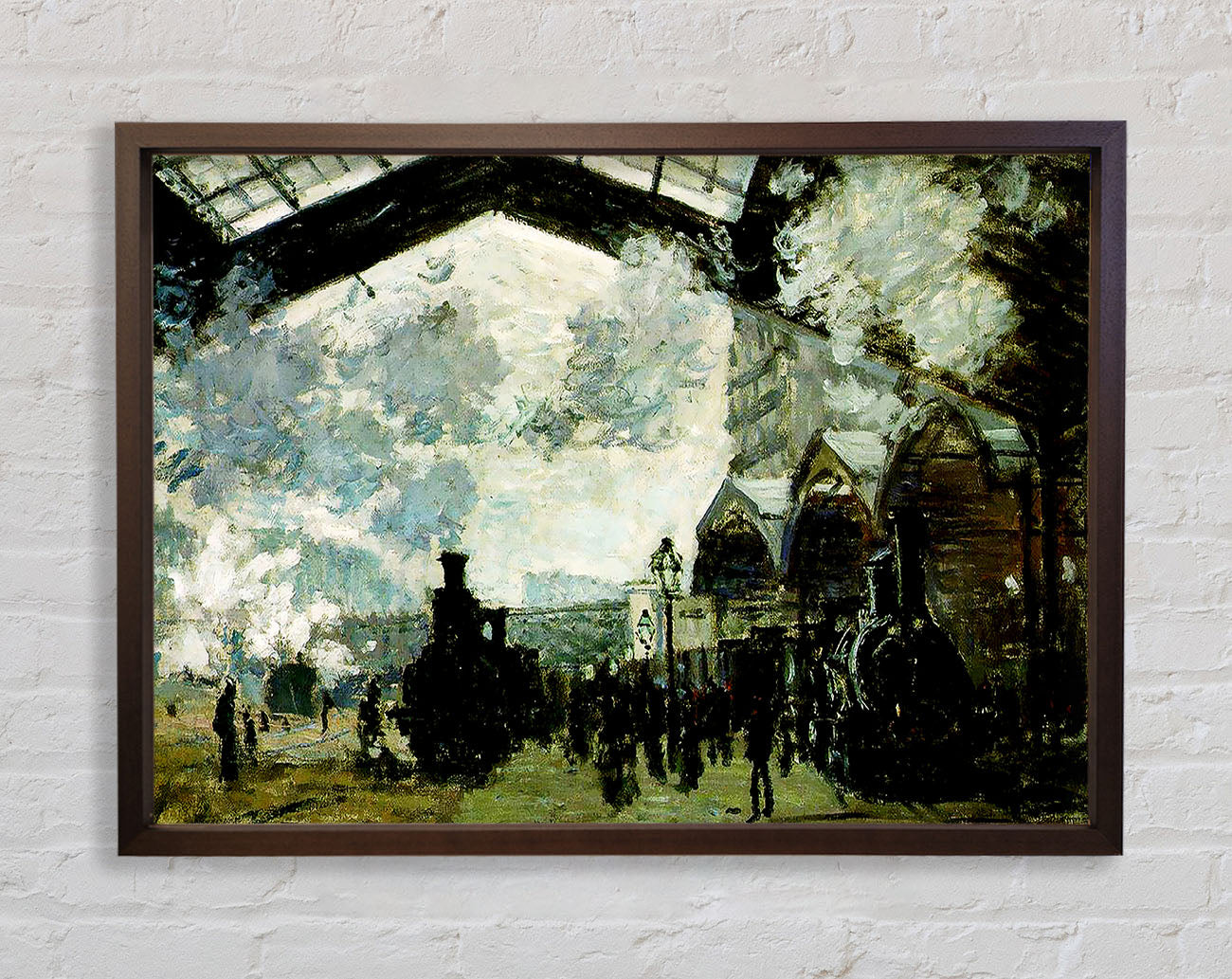 Claude Monet The Saint-Lazare Station Framed Wall Art