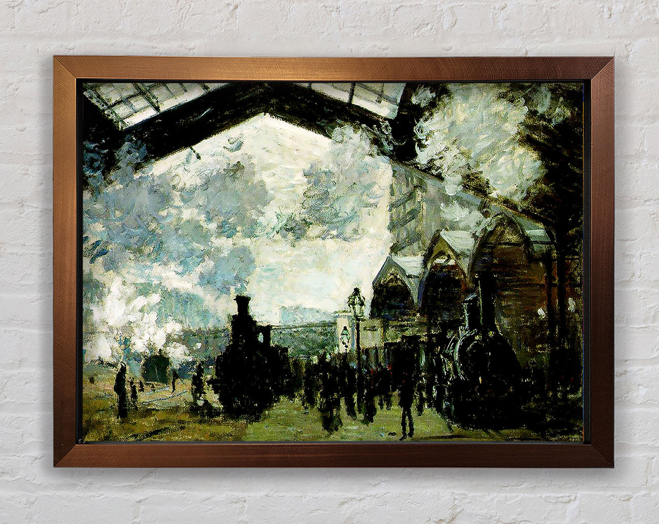 Claude Monet The Saint-Lazare Station Framed Wall Art