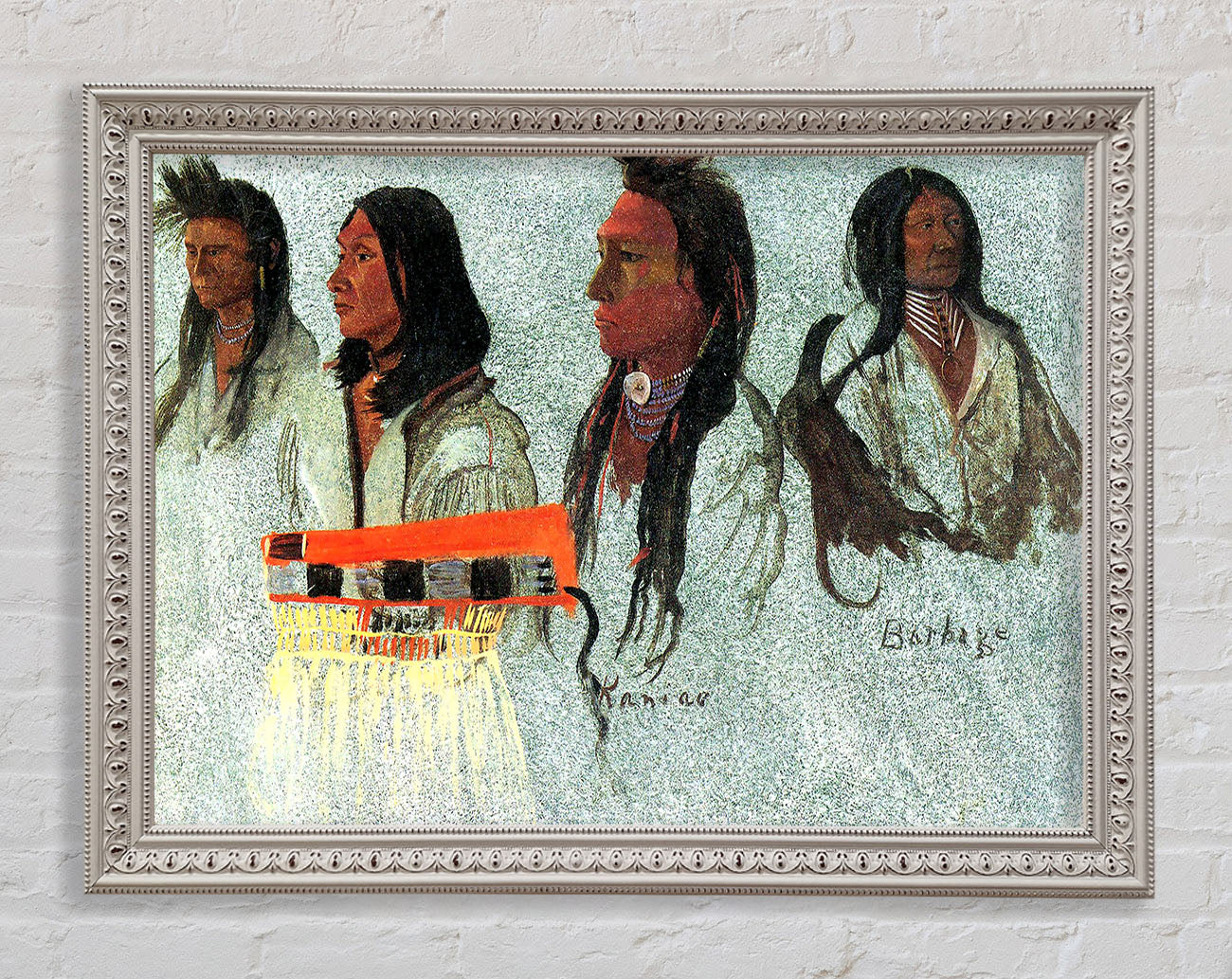Bierstadt Four Indians Framed Wall Art