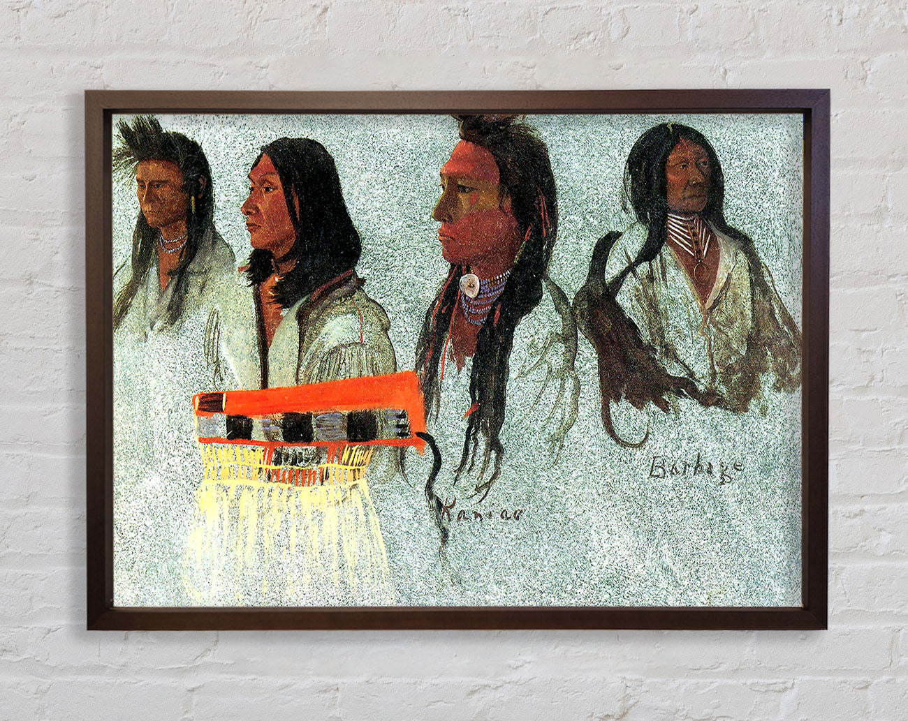 Bierstadt Four Indians Framed Wall Art