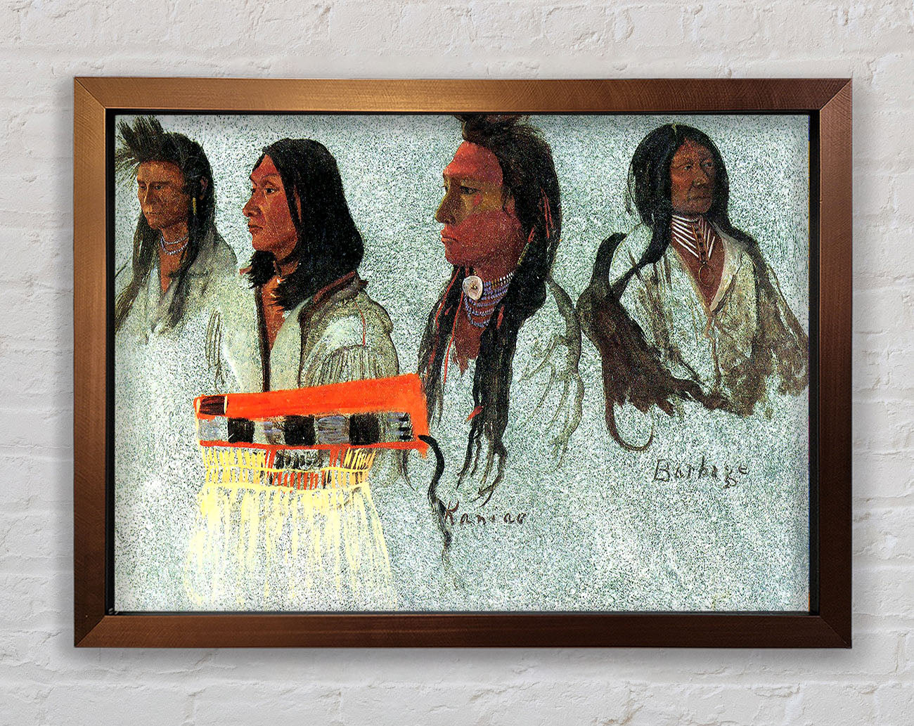 Bierstadt Four Indians Framed Wall Art