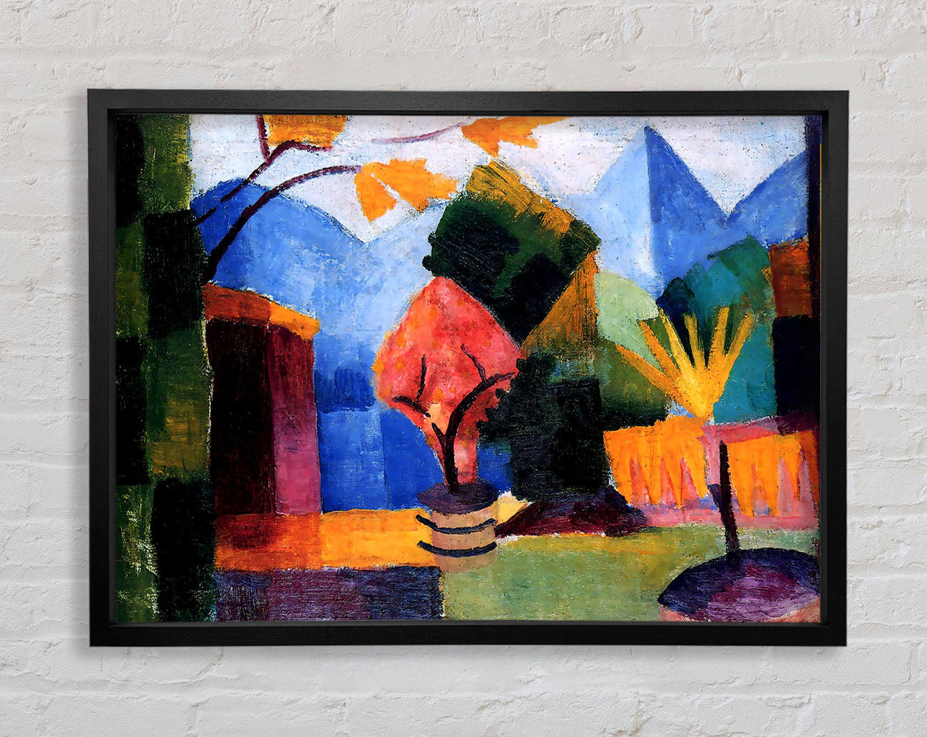 August Macke Garden On The Lake Of Thun Framed Wall Art