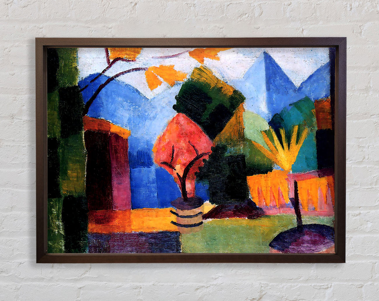 August Macke Garden On The Lake Of Thun Framed Wall Art