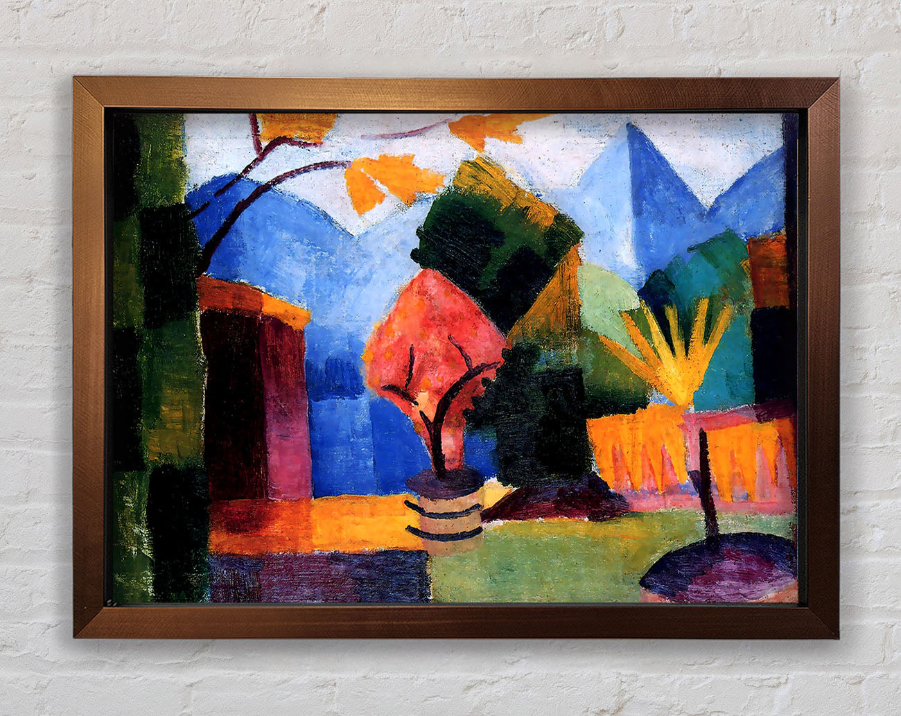 August Macke Garden On The Lake Of Thun Framed Wall Art