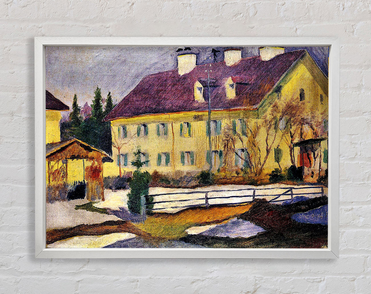 August Macke Hospital In Tegern Sea Framed Wall Art