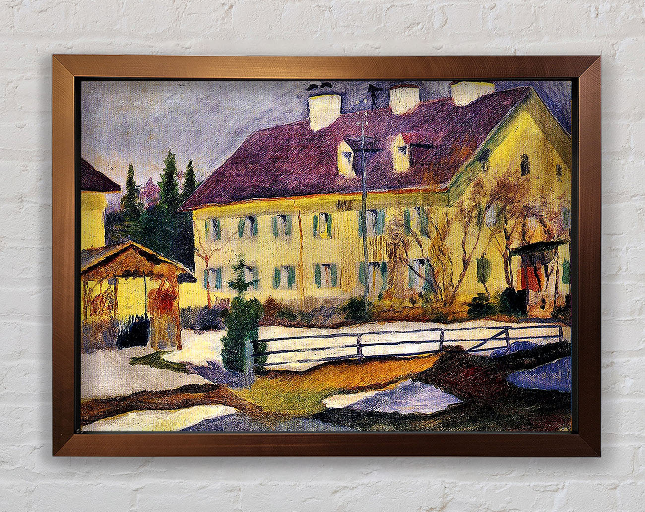 August Macke Hospital In Tegern Sea Framed Wall Art