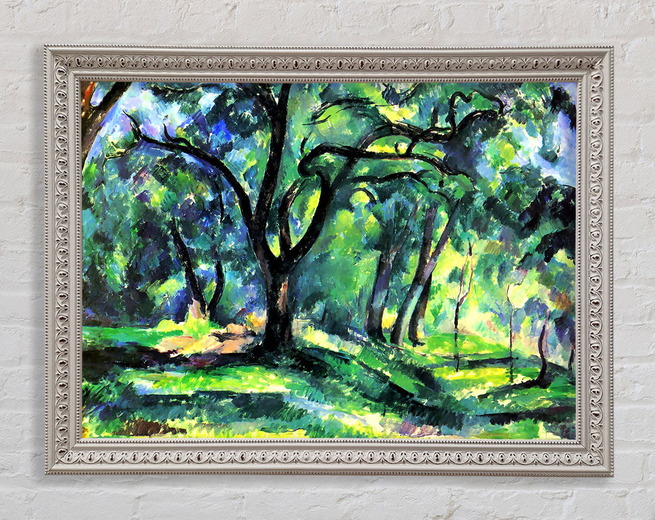 Cezanne In The Woods Framed Wall Art