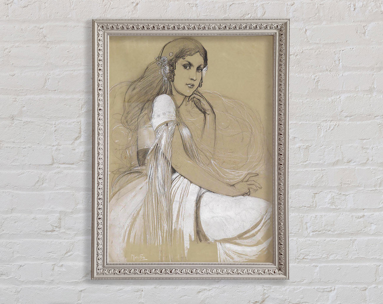 Alphonse Mucha Jaroslava Mucha Framed Wall Art