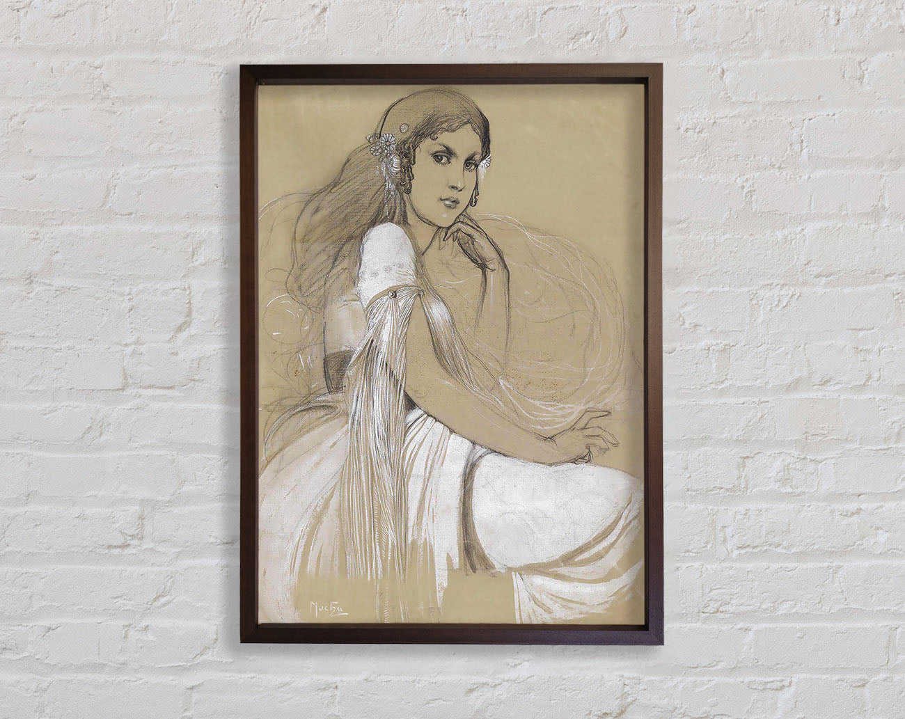 Alphonse Mucha Jaroslava Mucha Framed Wall Art