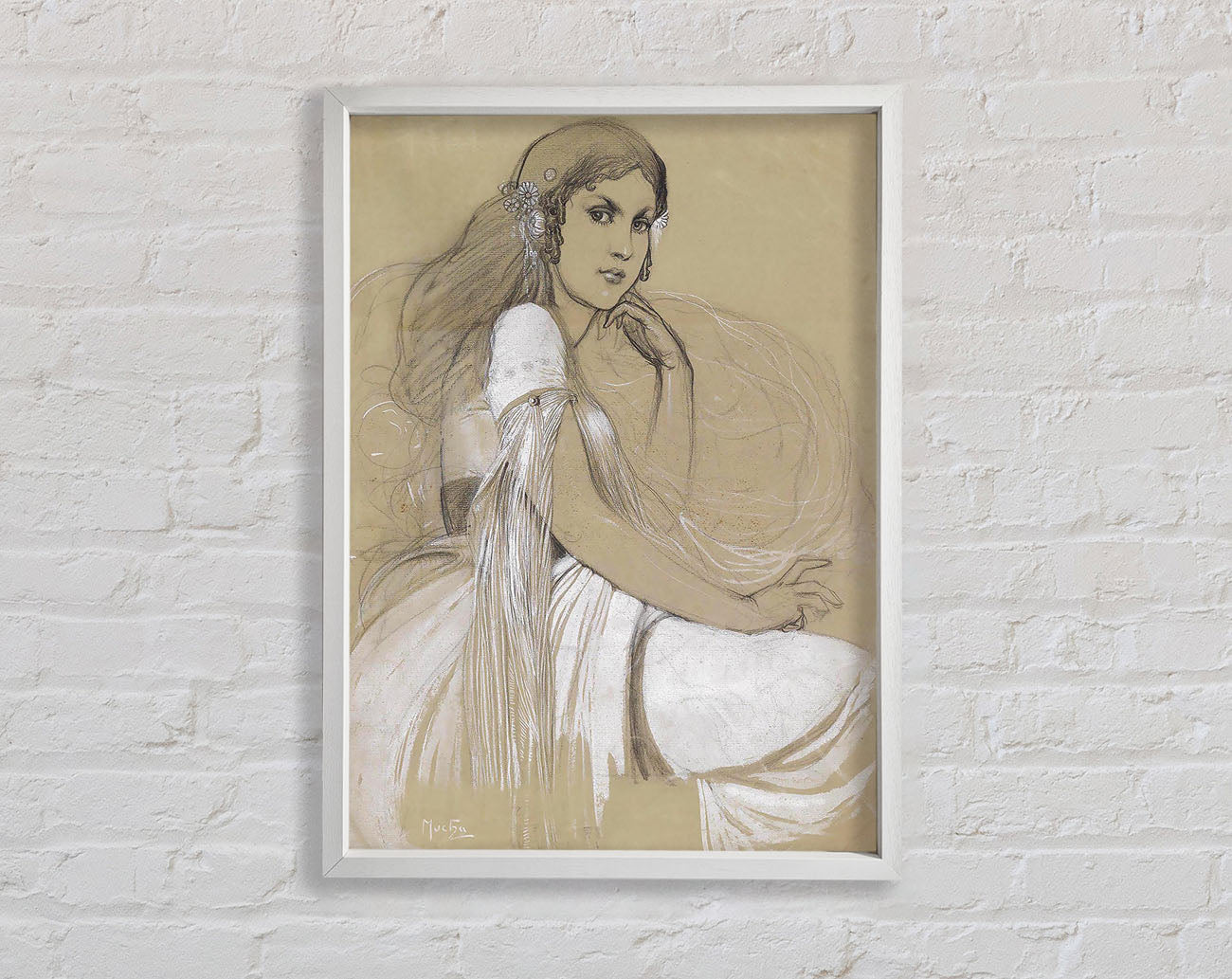 Alphonse Mucha Jaroslava Mucha Framed Wall Art