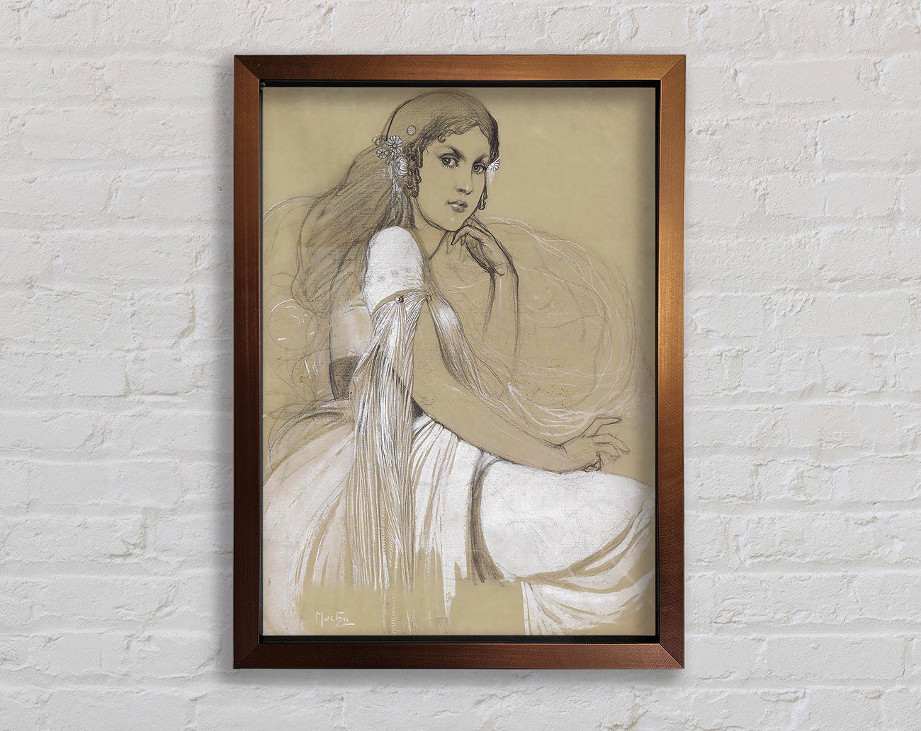 Alphonse Mucha Jaroslava Mucha Framed Wall Art
