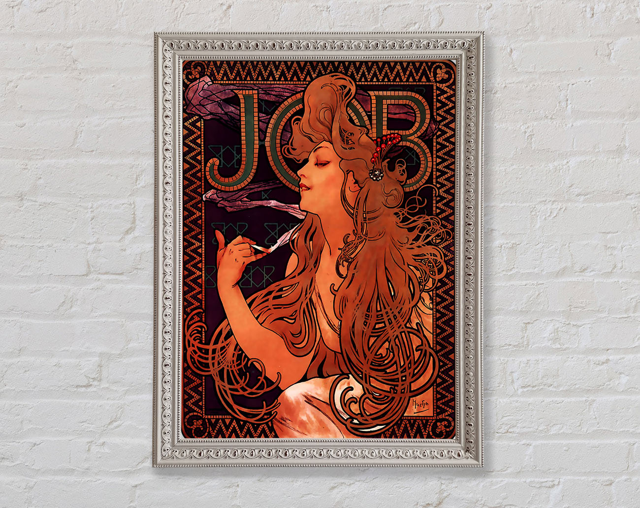 Alphonse Mucha Job Framed Wall Art
