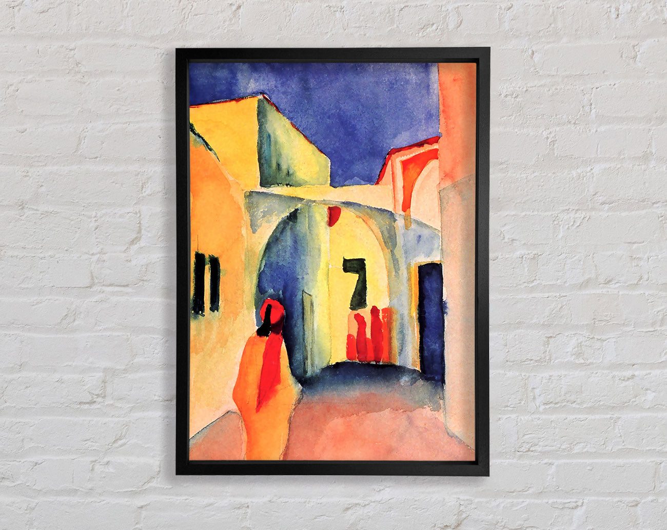 August Macke Look In A Lane Framed Wall Art