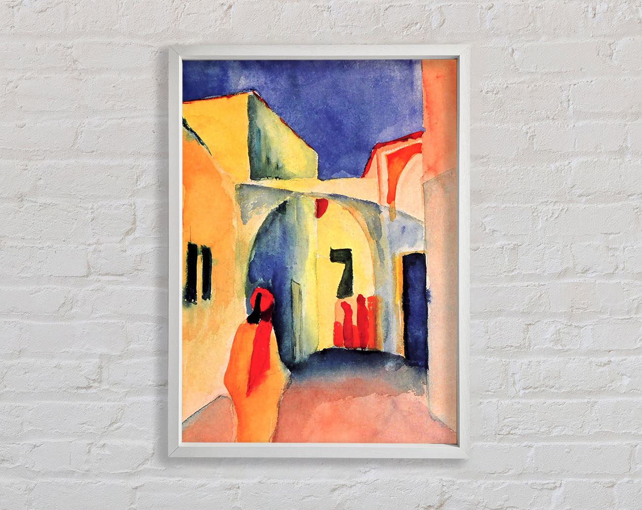 August Macke Look In A Lane Framed Wall Art